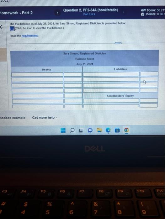 the icon to view the trial balance) Read the regukements. Data table