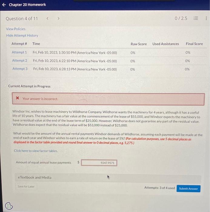  View Policies Hide Attemot Historv Current Attempt in Progress * Your