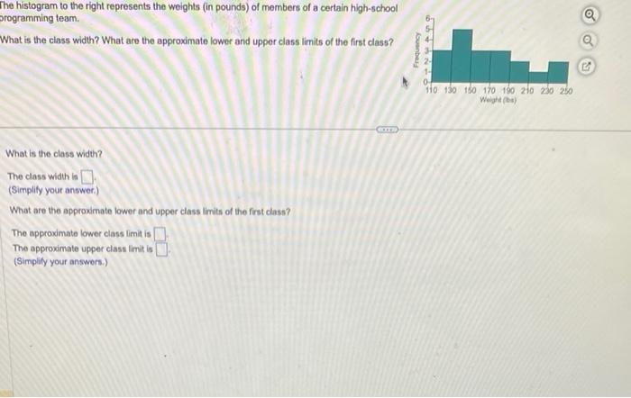 need help with this question The histogram to the right represents the