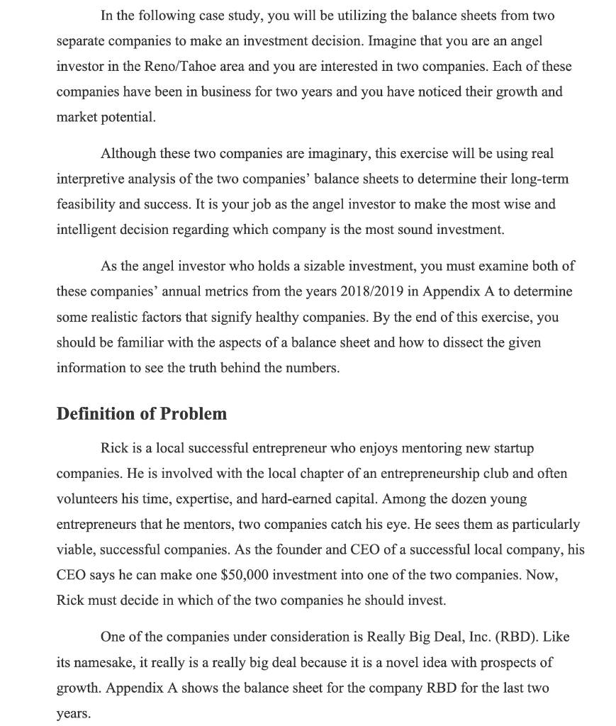 Answer questions please! :) In the following case study, you will be