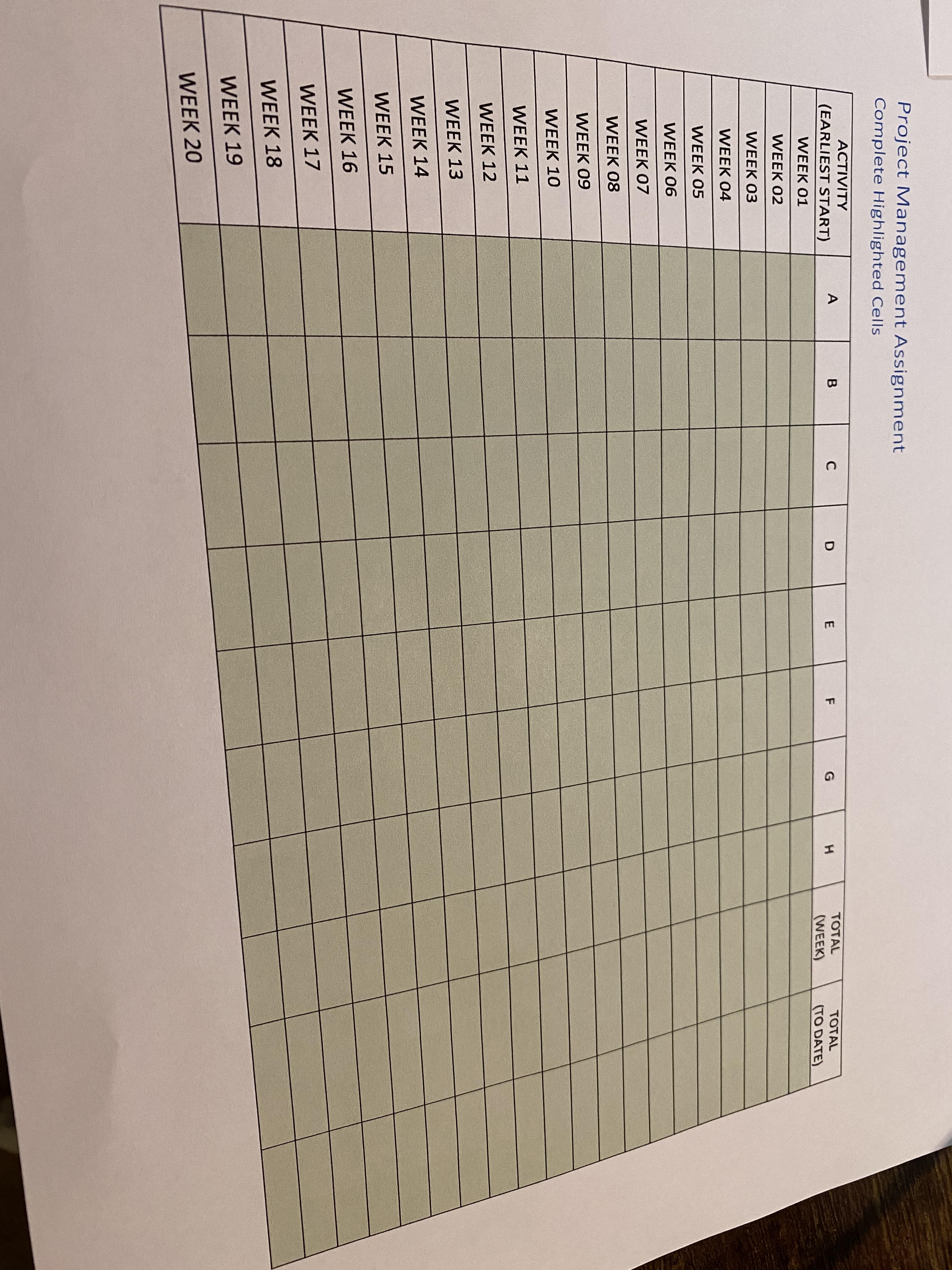 N FOLLOWED B, C LL WU I I Project Management Assignment PRECEEDED