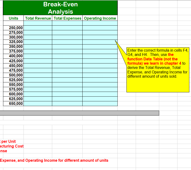 Statement \begin{tabular}{|l|l|r|} \hline Revenue & & 875,000.00 \\ \hline & Units Sold