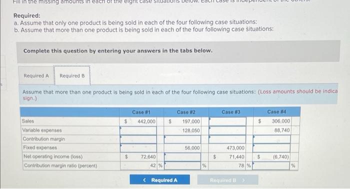 in each of the four following case situations: b. Assume that more