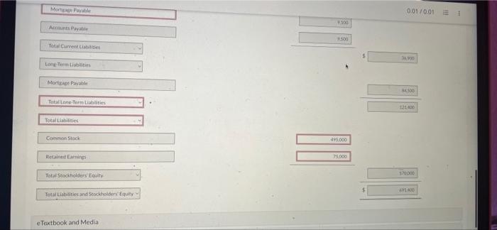 2022) Accumulated depreciation-buildings Accounts payable Mortgage payable Accumulated depreciation-equipment Interest payable $195,600