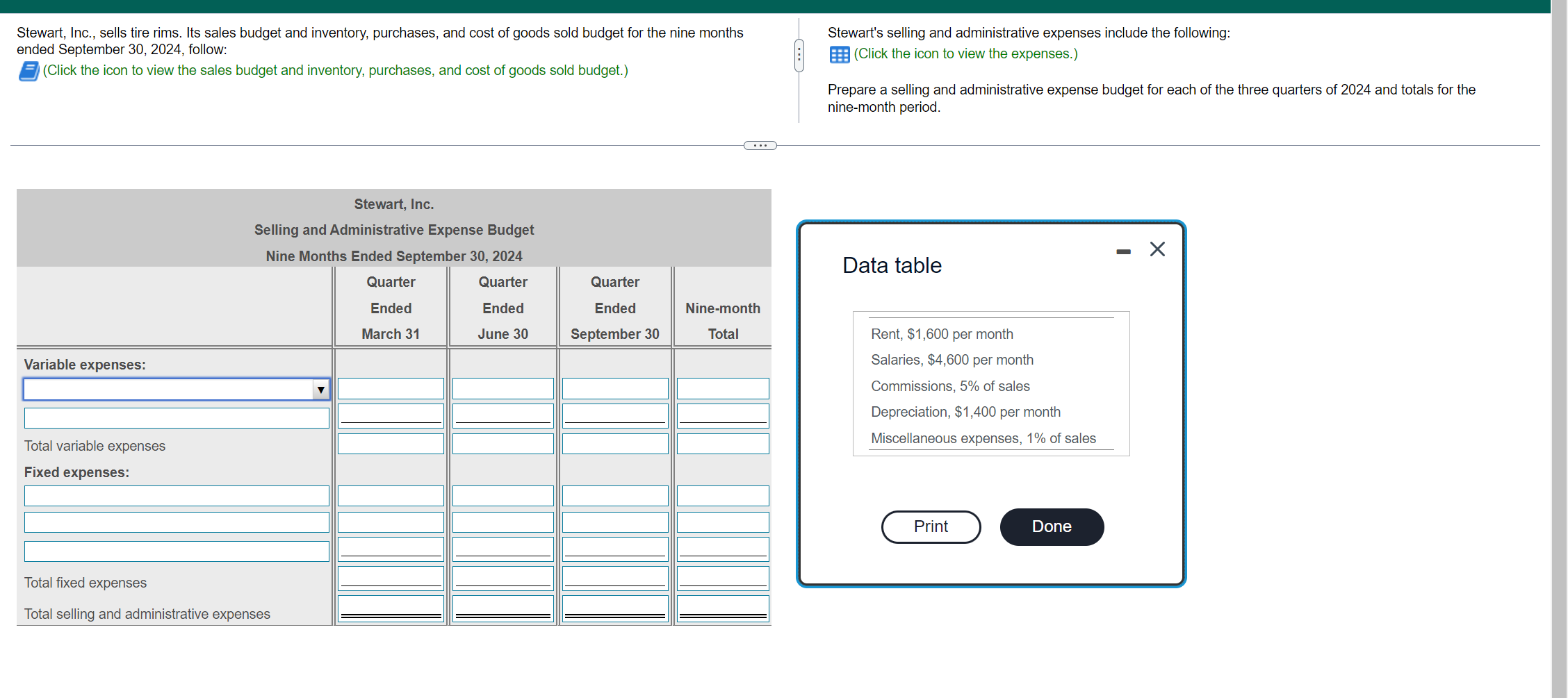 These are the options for the boxes on the left. Stewart, Inc.,