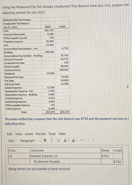 4. 5. 6. 7. 8. Using the Redwood City Pet Shoppe Adjusted