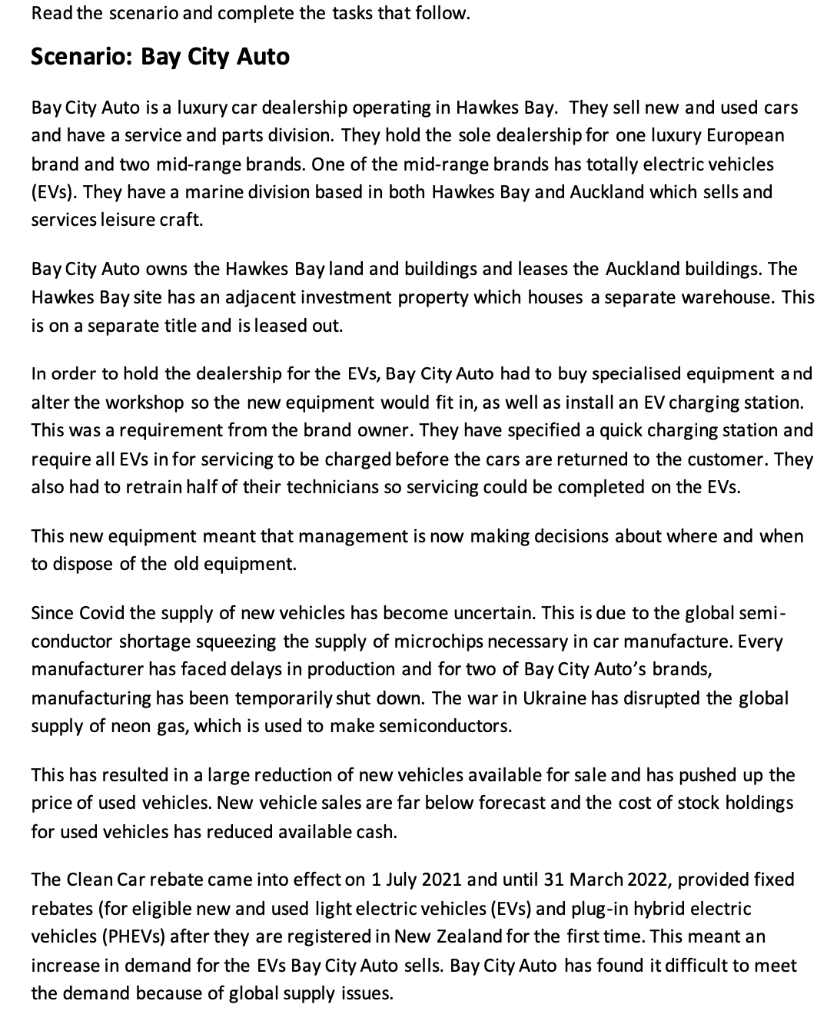  Tasks As CFO you are responsible for dealing with the accounting