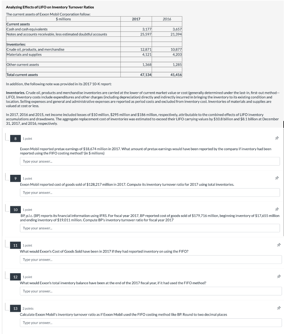  Only need help with 11, 12, and 13 Analyzing Effects of
