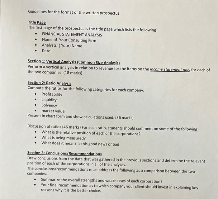 18 ratios, include what each ratio measures and who did better. Financial