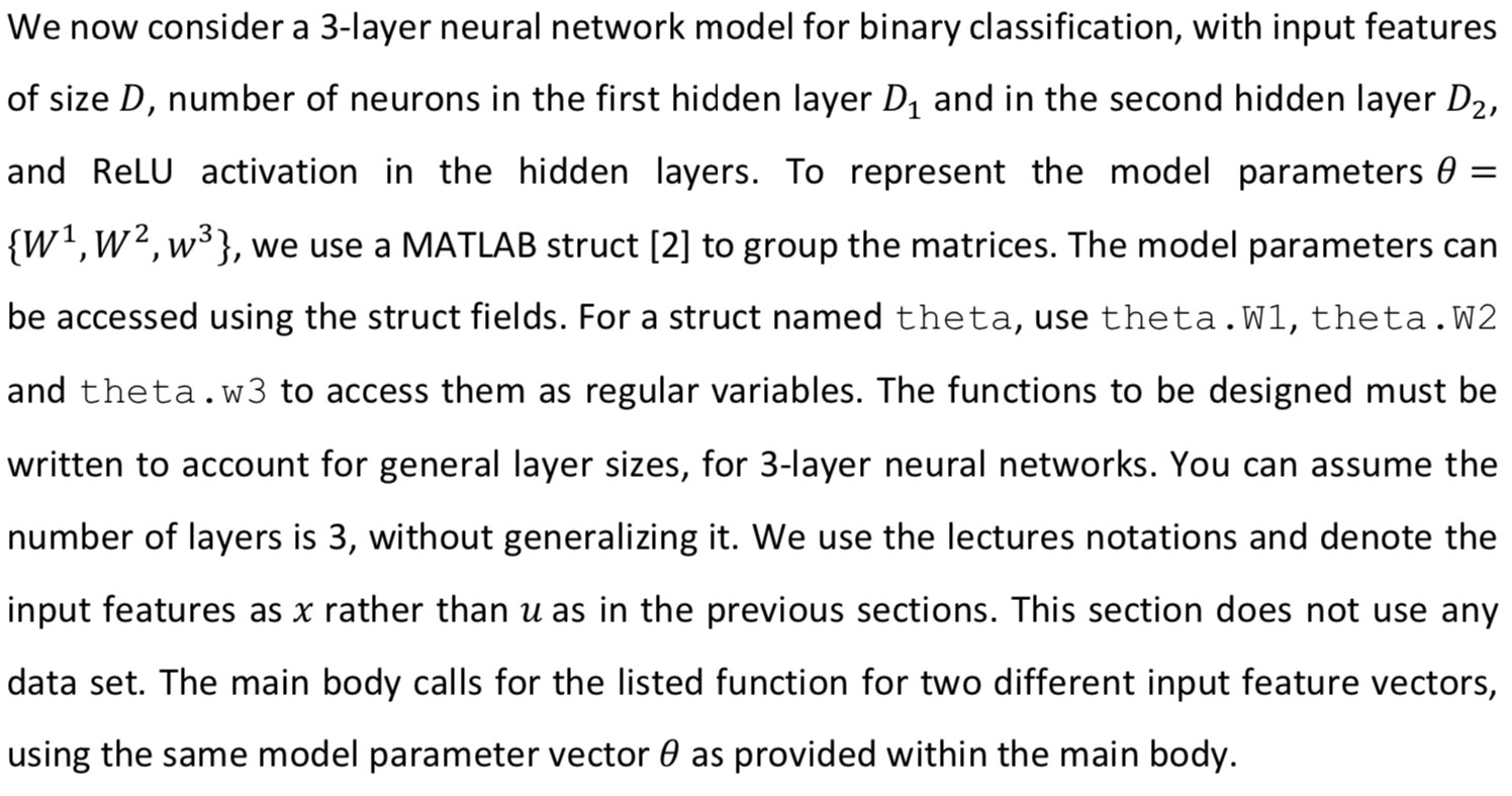 Please complete Section 3 in MATLAB Please do not copy the answer