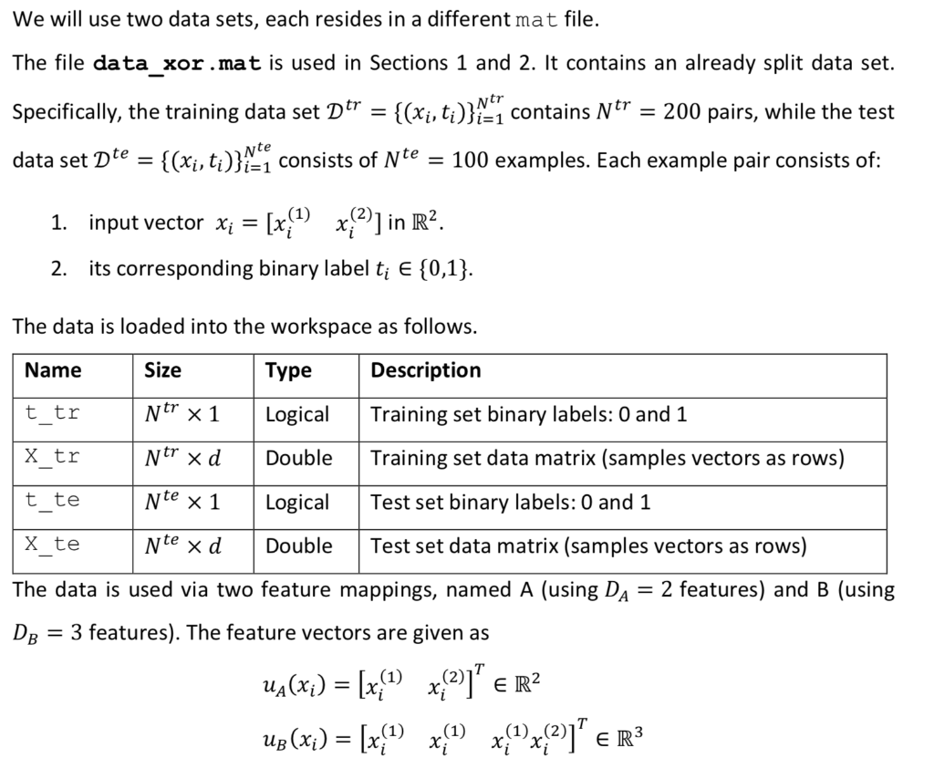 necessary files for Section 3) The template code can be seen below