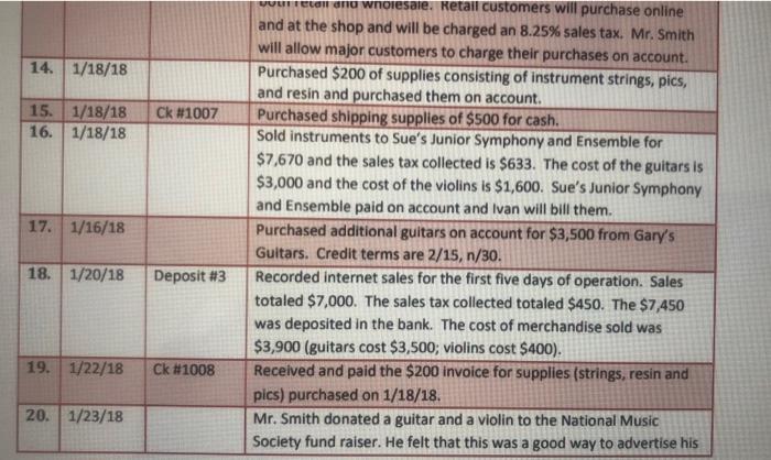 month of January. Start by using the ending balance in your cash
