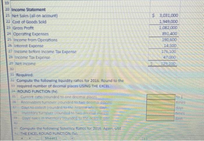 that managers use for debt management purposes. 1. Compute and interpret financial