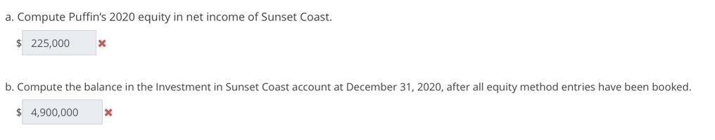 Method and Eliminating Entries Three Years After Acquisition Puffin Industries acquired all