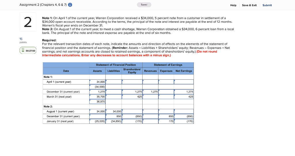 ASAP Assignment 2 (Chapters 4, 6 & 7) Seved Help Save &