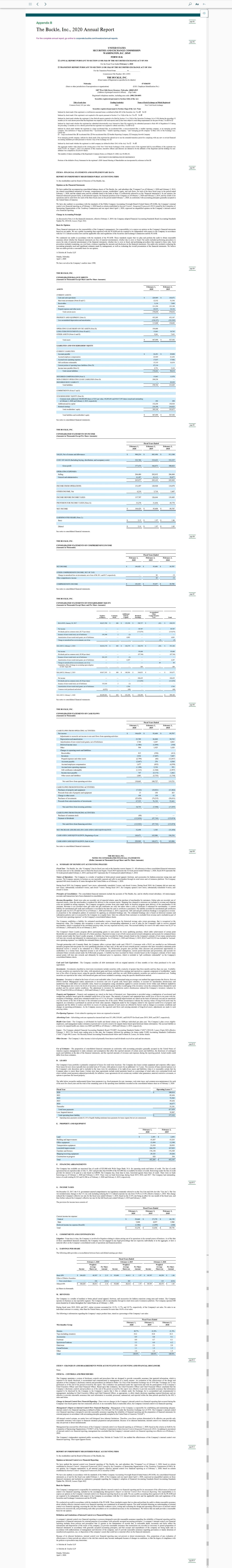 Inc., vs. The Buckle, Inc. RWP12-4 Financial information for American Eagle is