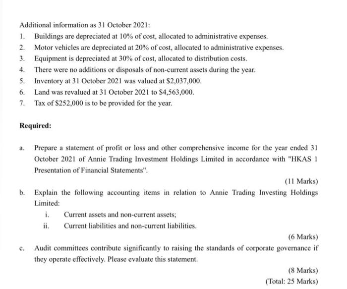 25 marks. Question 1: You are presented with the following trial balance