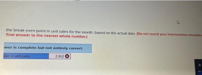 by product and in total for the coming month are shown below