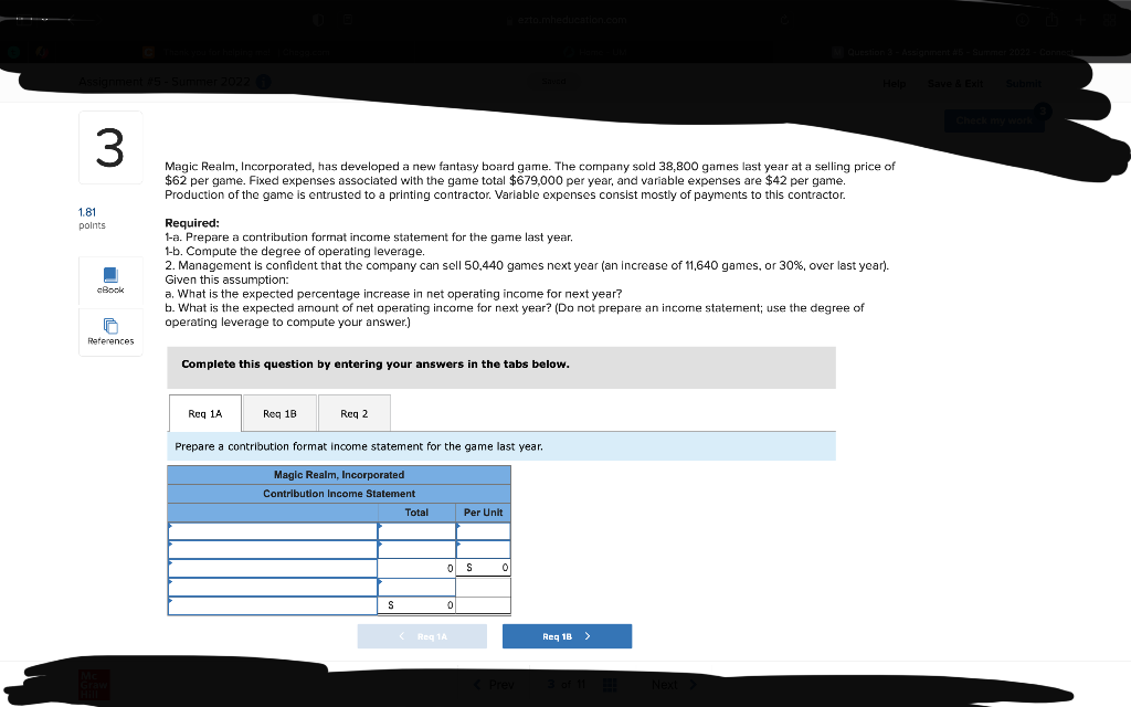 Need help please! Magic Realm, Incorporated, has developed a new fantasy board