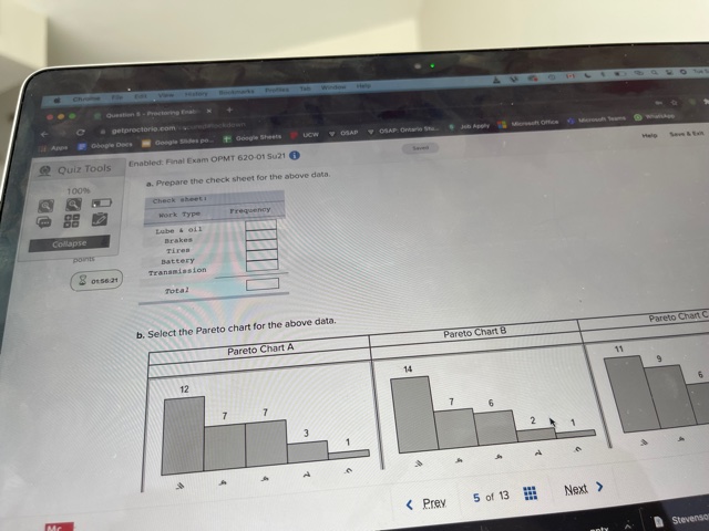 please solve it Question Q Quiz Tools Enabled: Final Exam OPMT 620-01