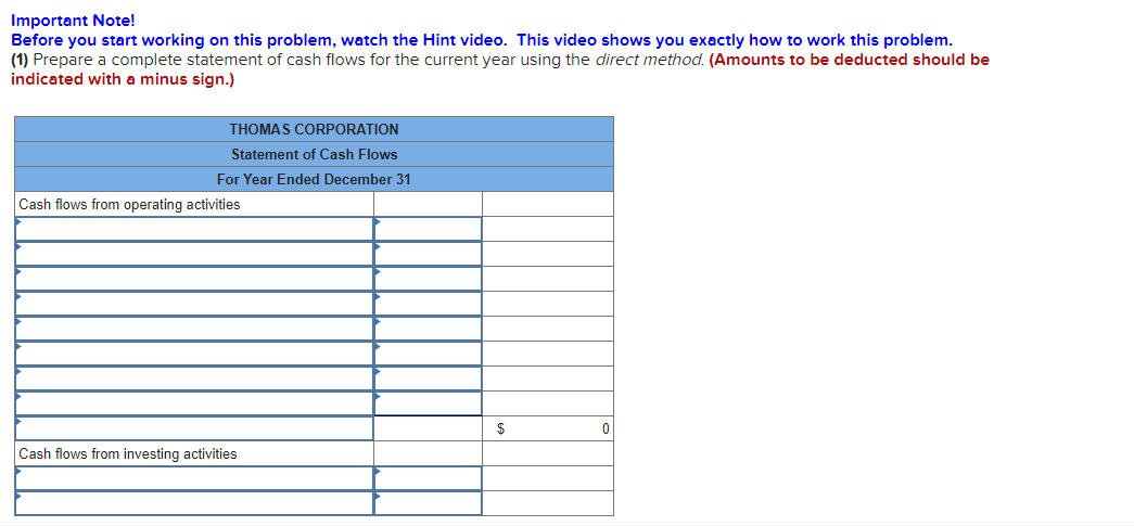 problem, watch the Hint video. This video shows you exactly how to
