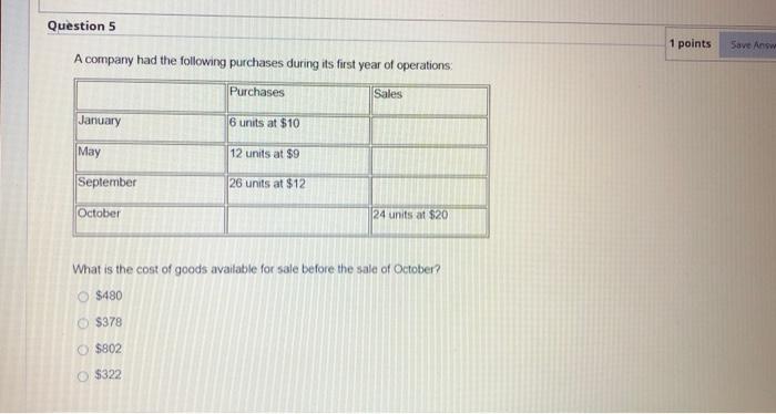  I have Quiz now quickly please Question 5 1 points Save