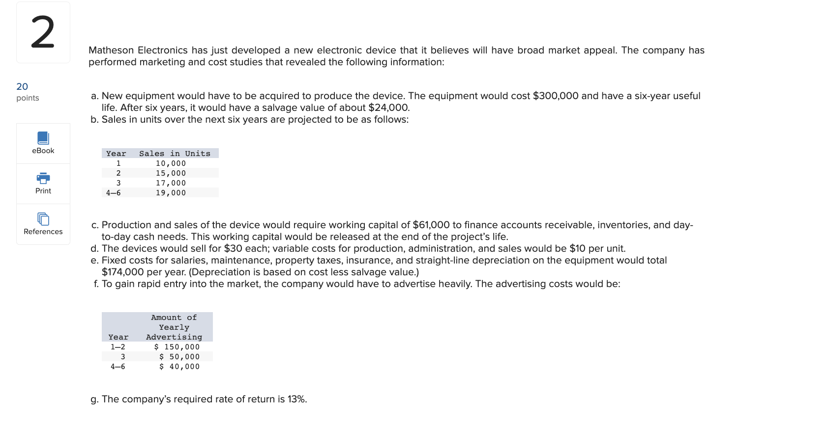 please help with 1-2b Matheson Electronics has just developed a new electronic