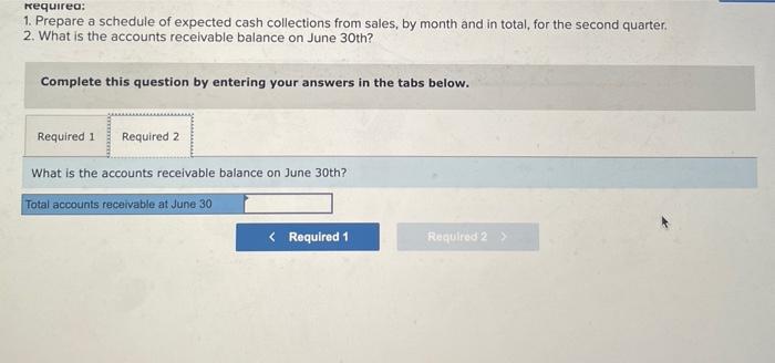 in May of each year, as shown in the company's sales budget