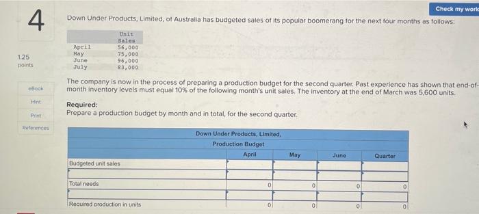 for the second quarter given below: From past experience, the company has