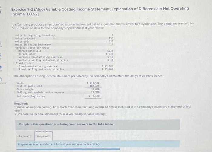 please help. will upvote ! k m ot 0 onces Exercise 7-2