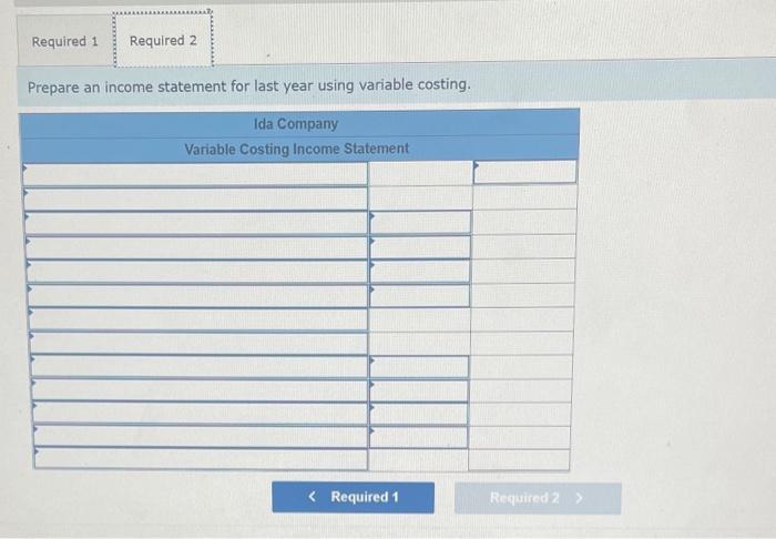 [LO7-2] Ida Company produces a handcrafted musical Instrument called a gamelan that