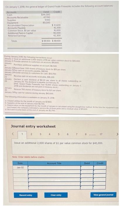 please do ALL journal entries, including the adjusting and post closing... the