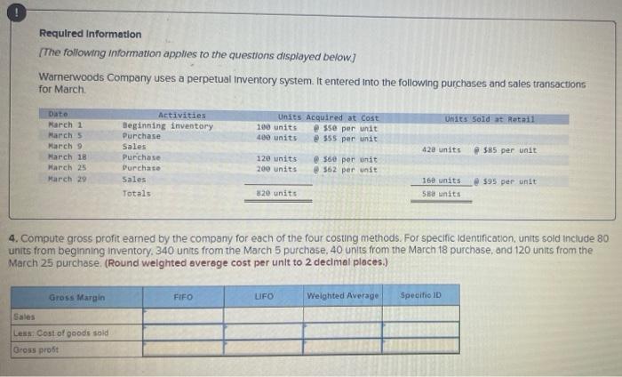 1. 2. Please help fill in the blanks ! Required Information