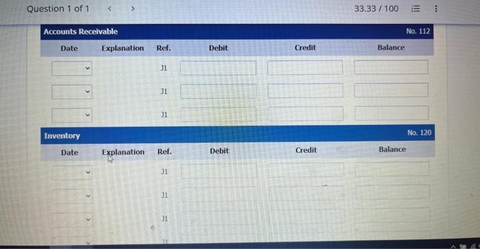 capital balances and post the transactions. (Post entrles in the order of