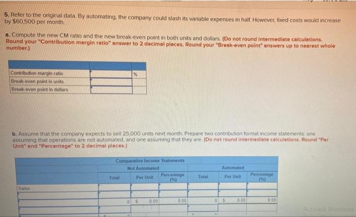 months showing a profit and some months showing a loss. The company's