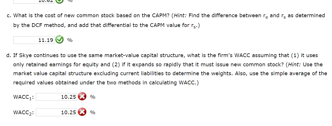 The common stock sells for $60.00, last year's dividend (D0) was $3.20,