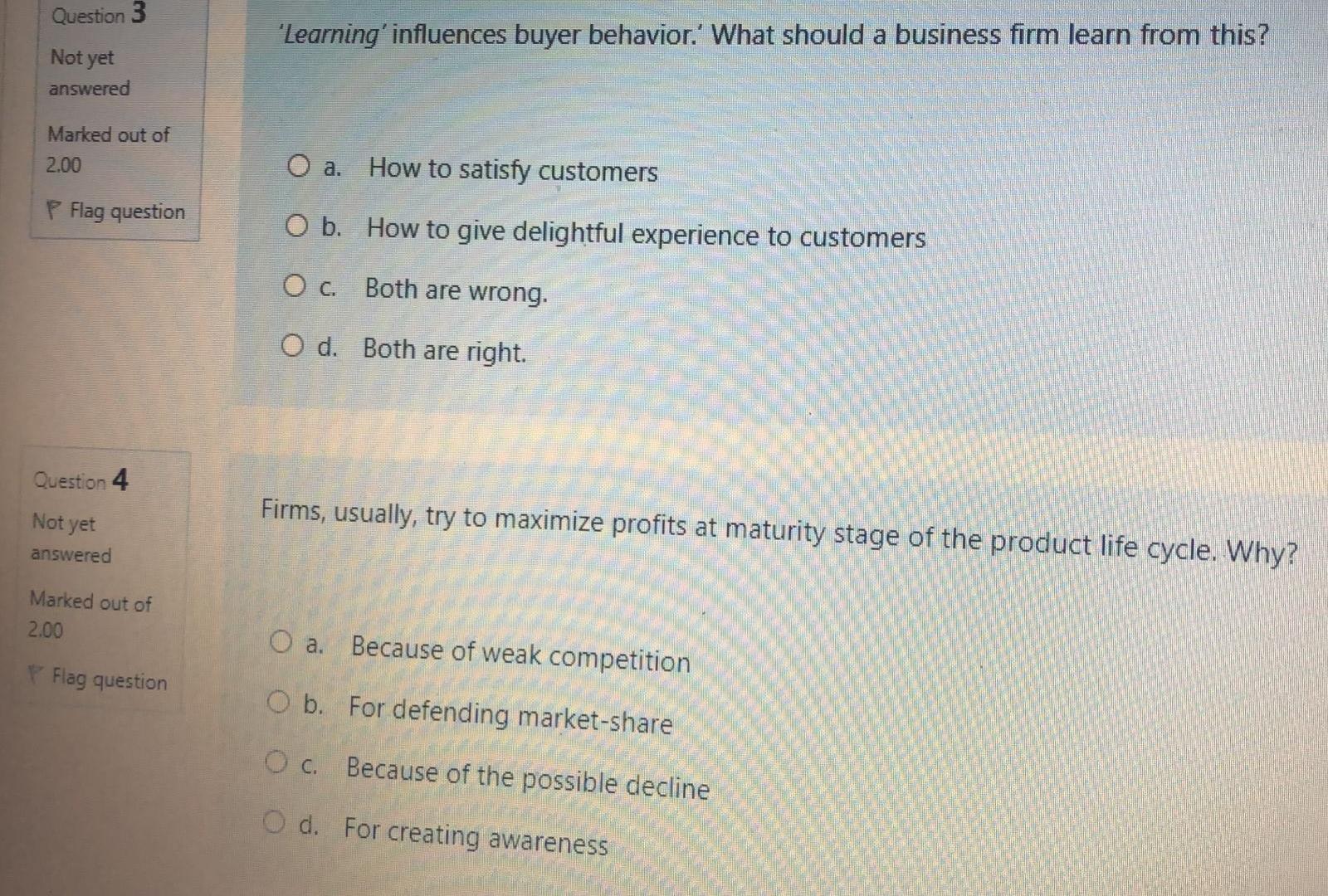 a set of marketing tools. Which of the following statements doesn't explain