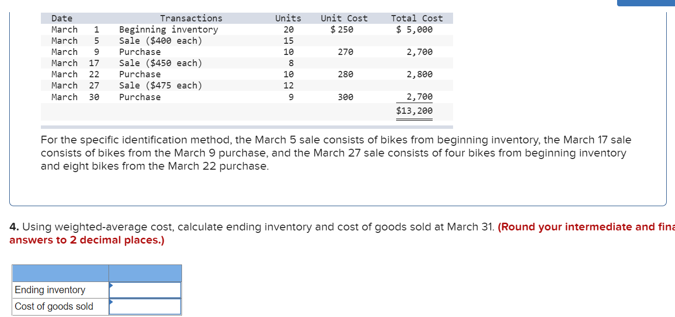 year, the company has four purchases for the following amounts. Required: Calculate