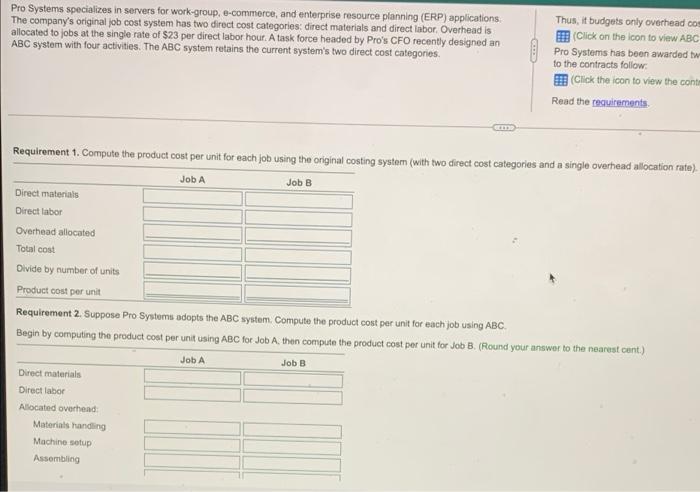  Please help solve Pro Systems specializes in servers for work-group, e-commerce,