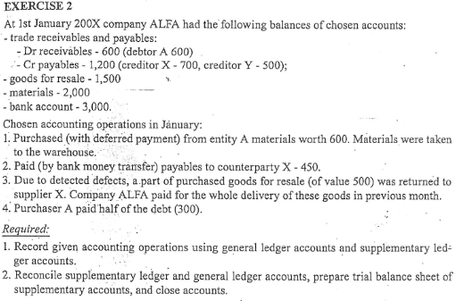 Please include steps and explanations, thank you EXERCISE 2 At 1st January