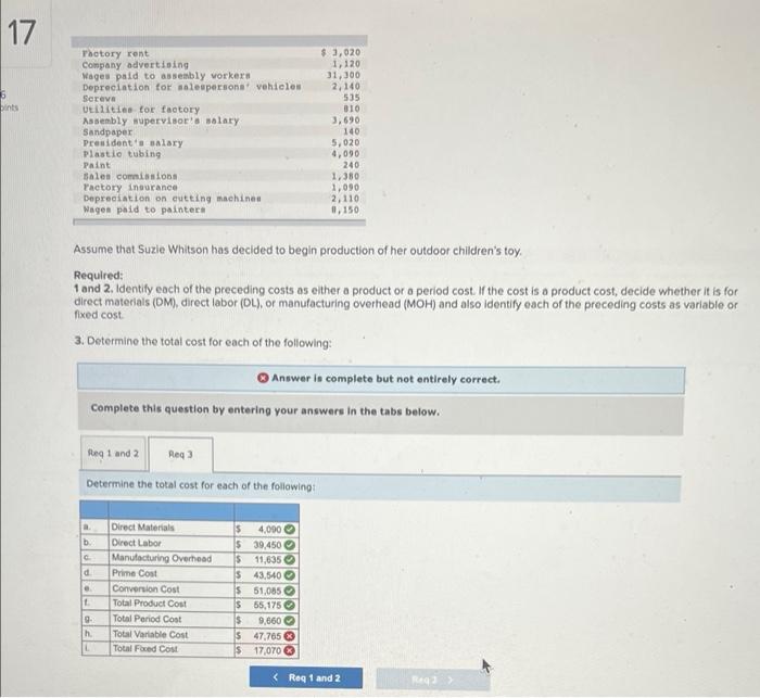 please correct last two answers marked red 17 5 bits Factory rent