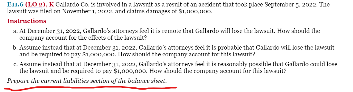  How to prepare the current liabilities section for this question. Thank
