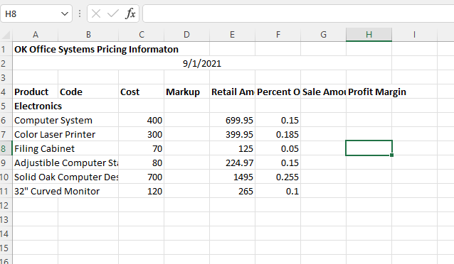 Step Instructions Points Possible 1 Start Excel. Download and open the file