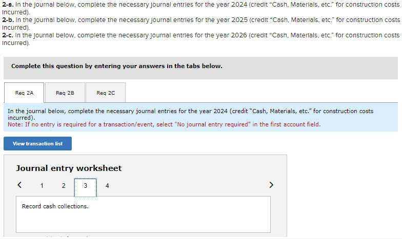 2024, the Westgate Construction Company entered Into a contract to construct a