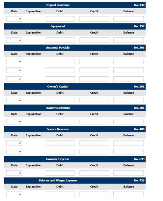 and the balance on account. Purchased cleaning supplies for $2,200 on account.