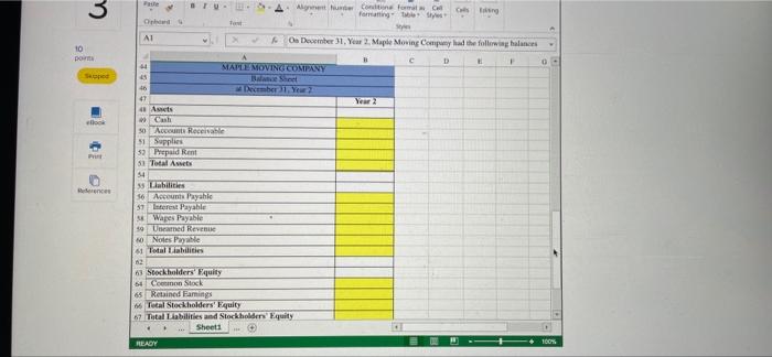 has asked you to prepare an income statement and balance sheet for