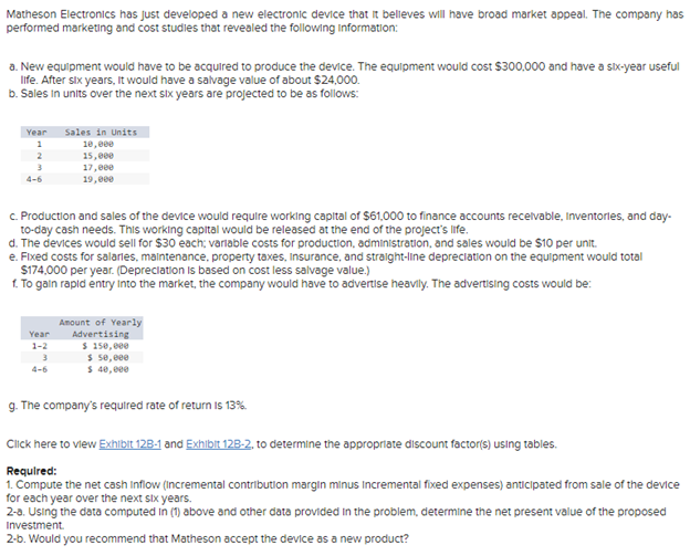margin minus incremental fixed expenses) anticipated from sale of the device for