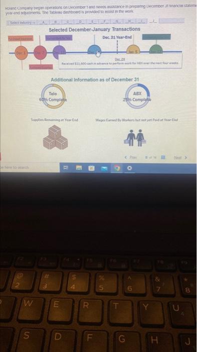 is provided to assist in the work. Selected December-January Transactions Additional Information