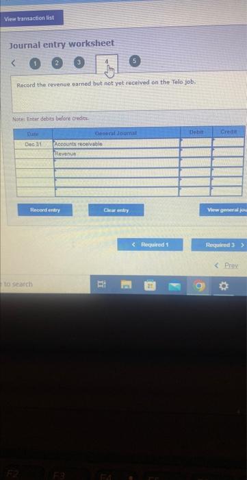 Selected December-January Transactions Additional information as of December 31 woont meed Ei