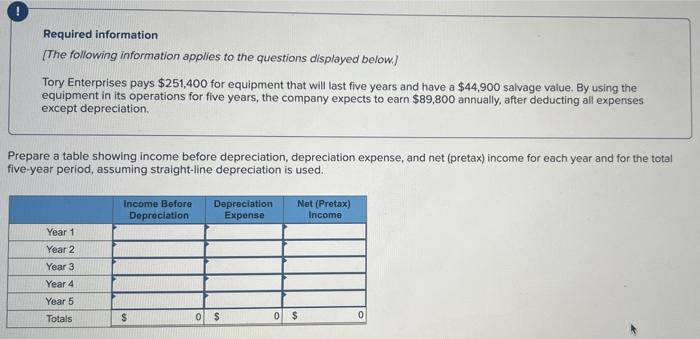 use the same numbers for the second / third parts! Required information